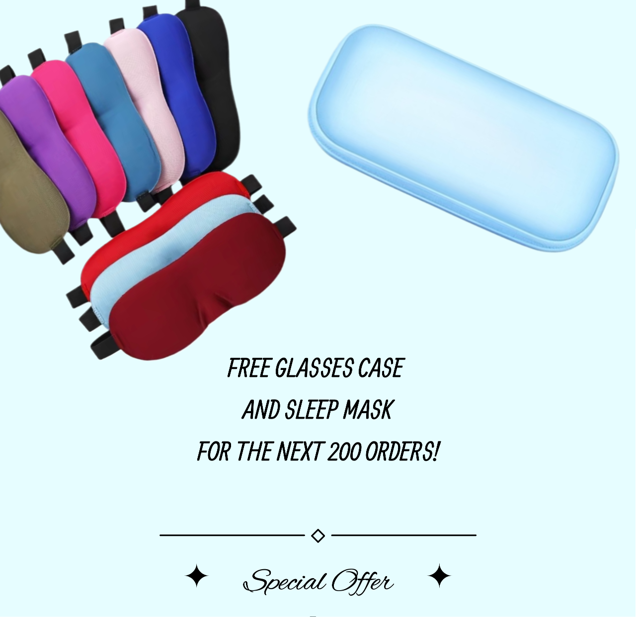 🎁 Glasses Case & Sleep Mask Combo (100% off)
